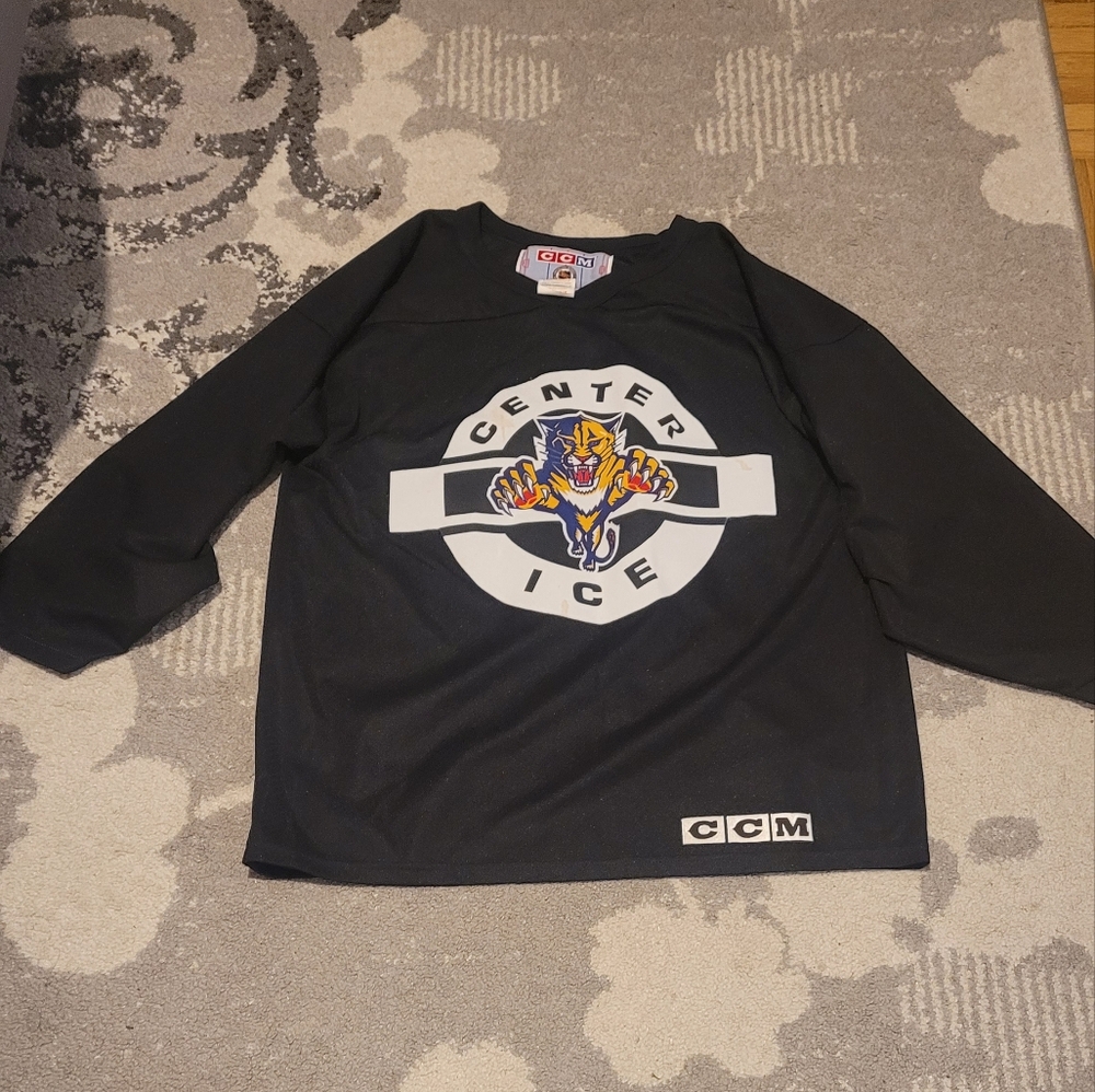 Vintage CCM Center Ice NHL Florida Panthers Hockey Jersey Medium Made in Canada